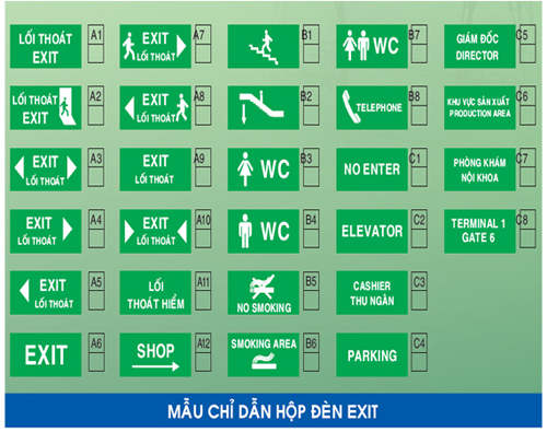 Bảng báo thoát hiểm Việt Nam 1 mặt
